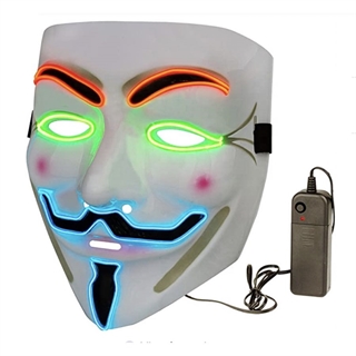 Anonymous maske med lys